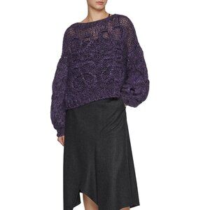 LOEWE Anagram Puff-Sleeve Sweater